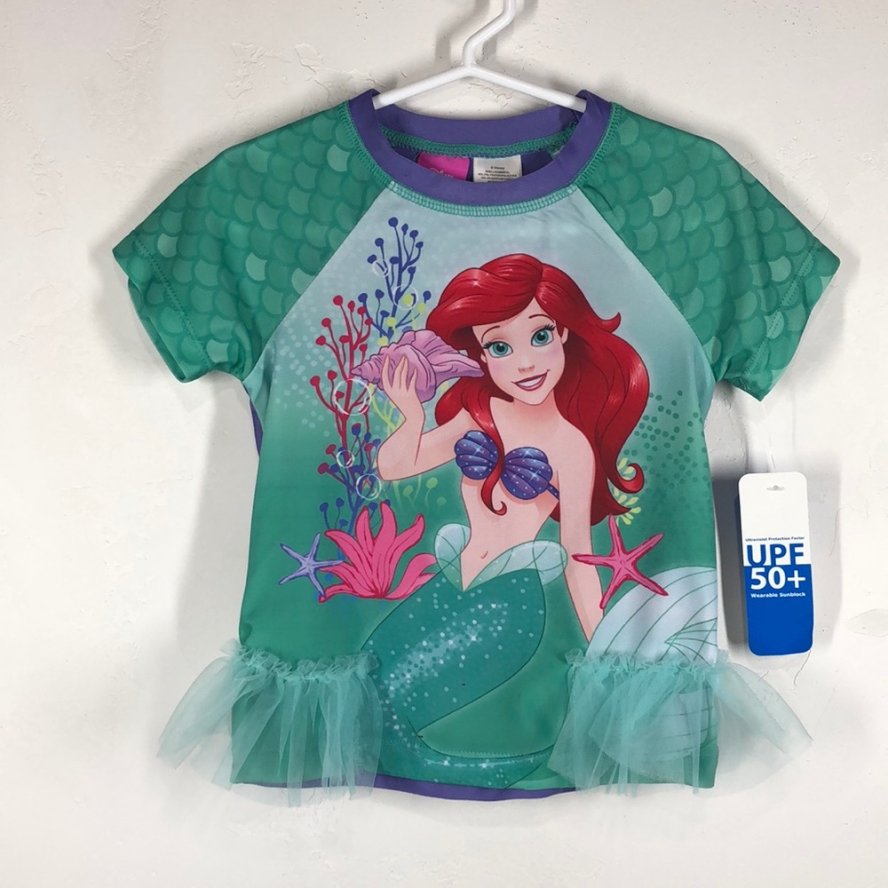 NWT Disney Ariel swim top size 4T
